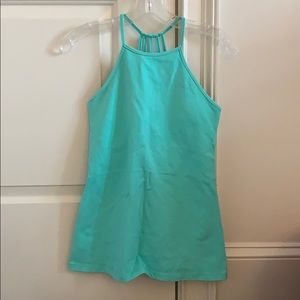 Rese turquoise workout tank top with built in bra